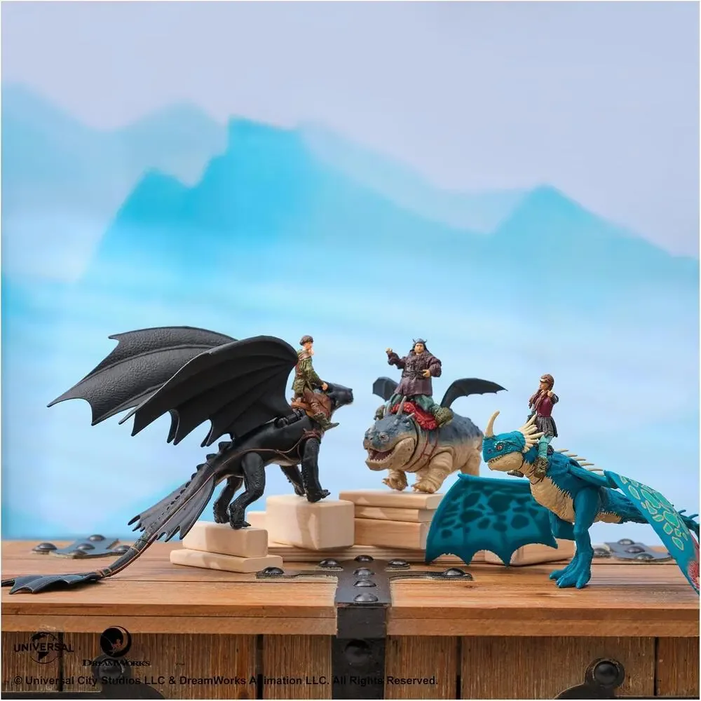 Dreamworks Dragons Toothless & Hiccup Action Figures Viking Rider Duo NIB